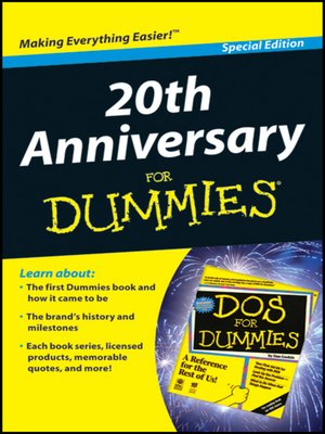 cover image of 20th Anniversary For Dummies